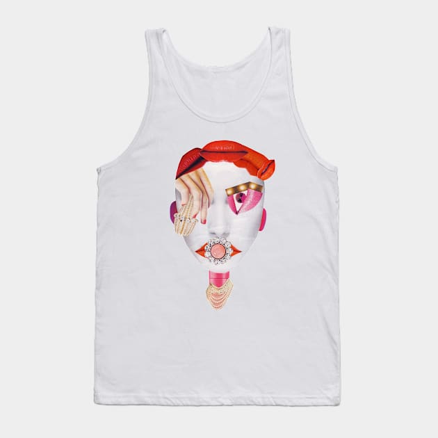 Crazy Portrait Tank Top by Luca Mainini